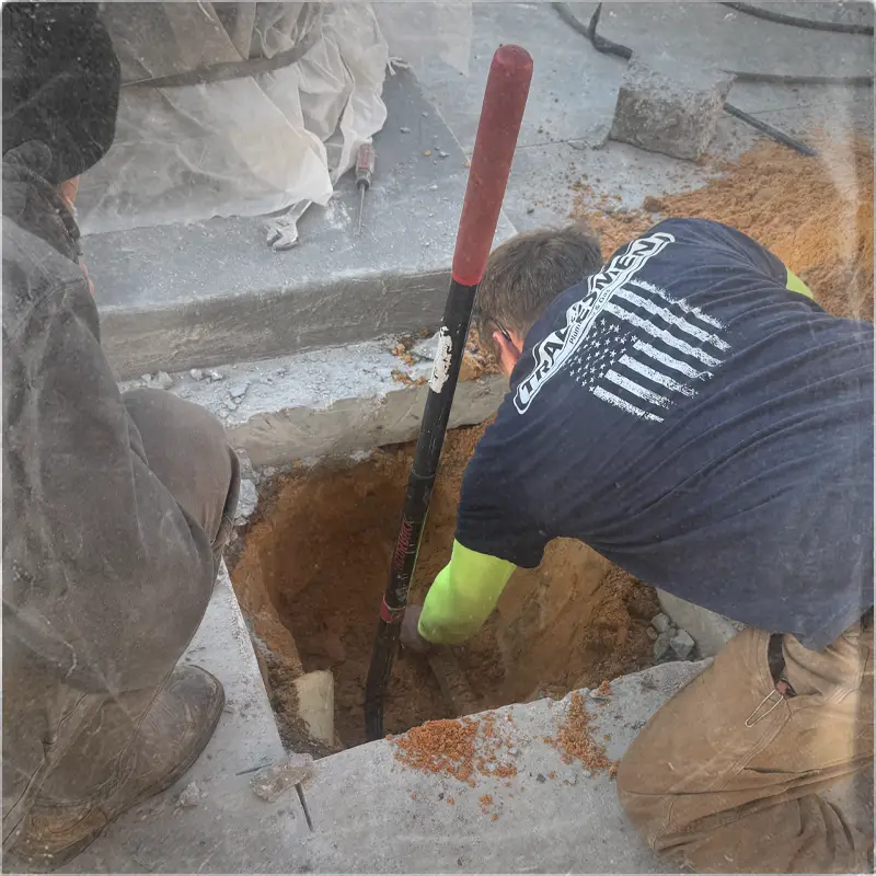Slab leak repair in Pensacola.